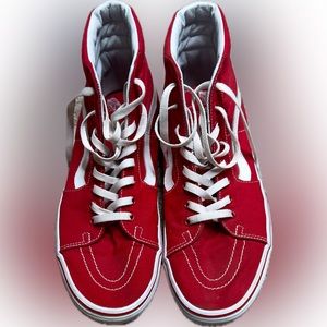 Vans SK8-Hi Shoes Men’s Red & White Hi-Top Sneaker